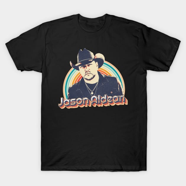 Jason Aldean Vintage Retro T-Shirt by Colana Studio